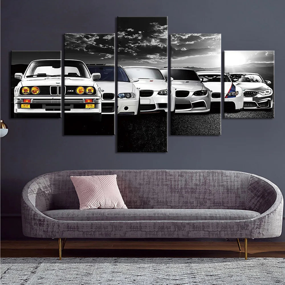 5 Peice Bmw Wall Canvas